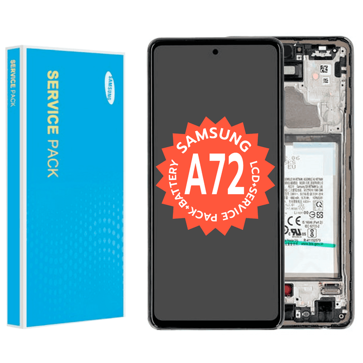 Samsung Galaxy A72 LCD + Frame + Battery ( Service Pack )