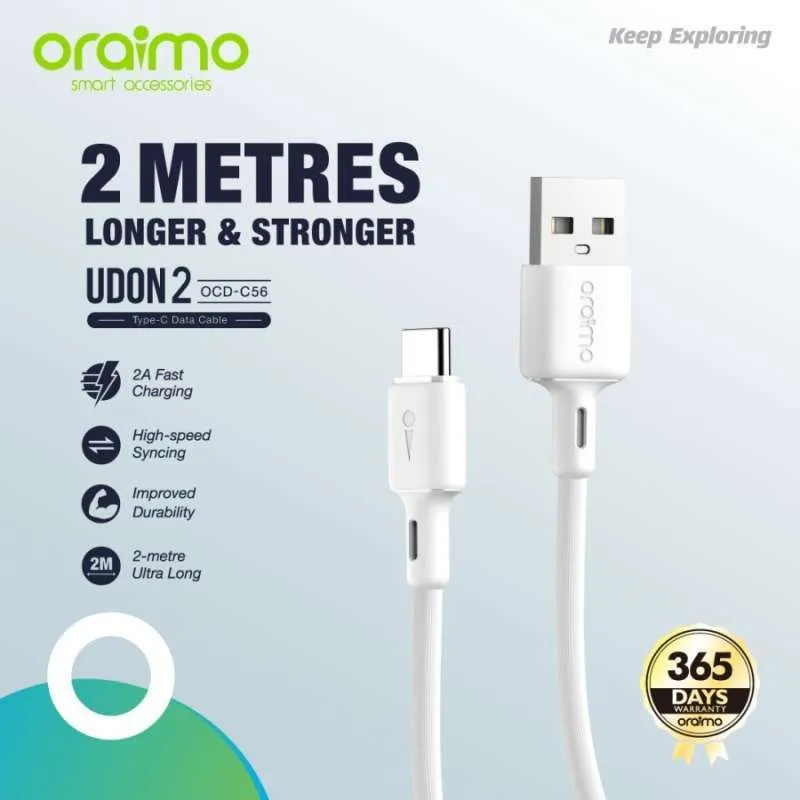 Oraimo OCD-C56 Data cable Type-C 2 Meter Fast Charging