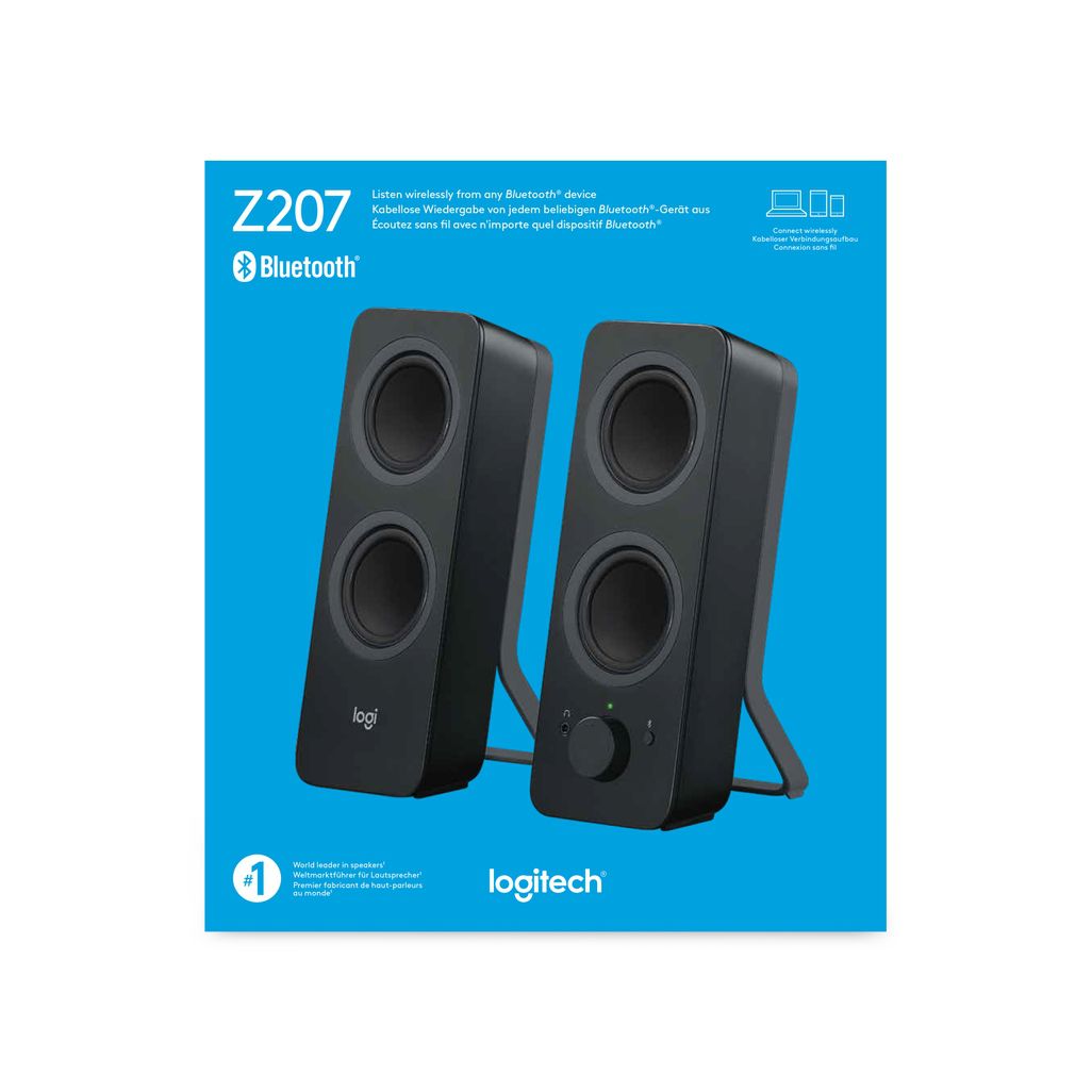 Logitech Speakers Z207 Bluetooth Computer Speakers with 3.5 mm audio cable