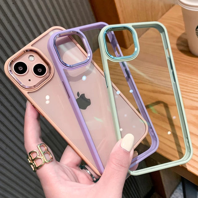 iPhone 12 Metal Camera Colored Ring Protection Case