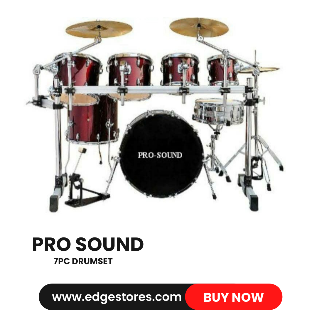 Pro Sound 7 Pcs Adult Acoustic Drum Kit Frame Birch And Poplar Pvc Cover Drum Se