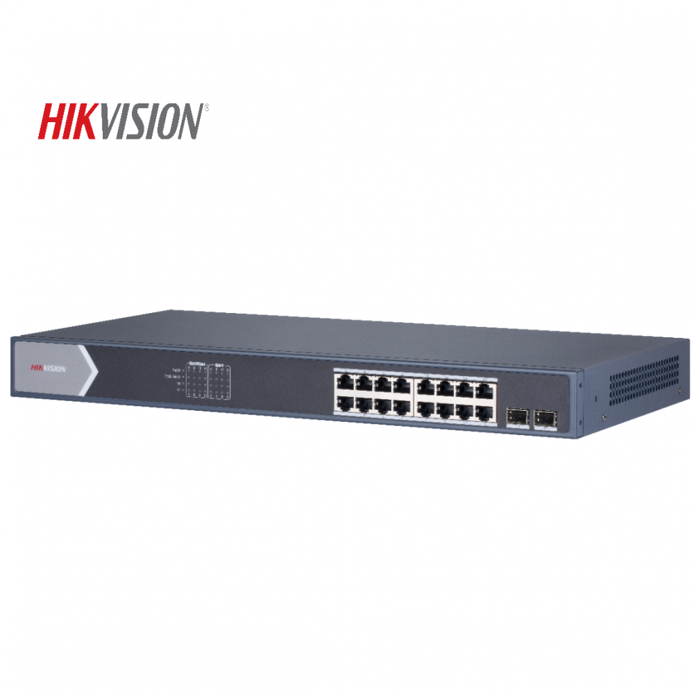 Hikvision DS-3E0518P-E/M-16 Port Gigabit Unmanaged POE Switch
