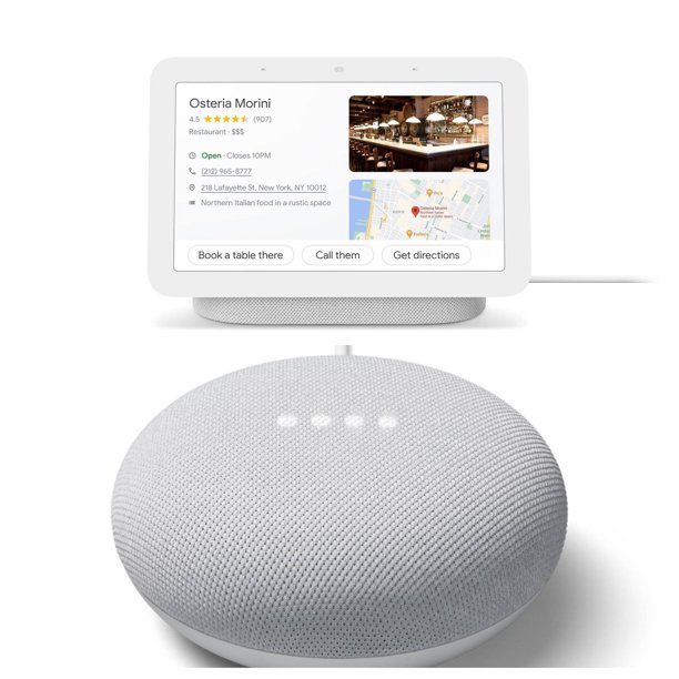 Google_Nest Hub Smart Display 7” (2nd Gen) with Google Assistant + Nest Mini Bun