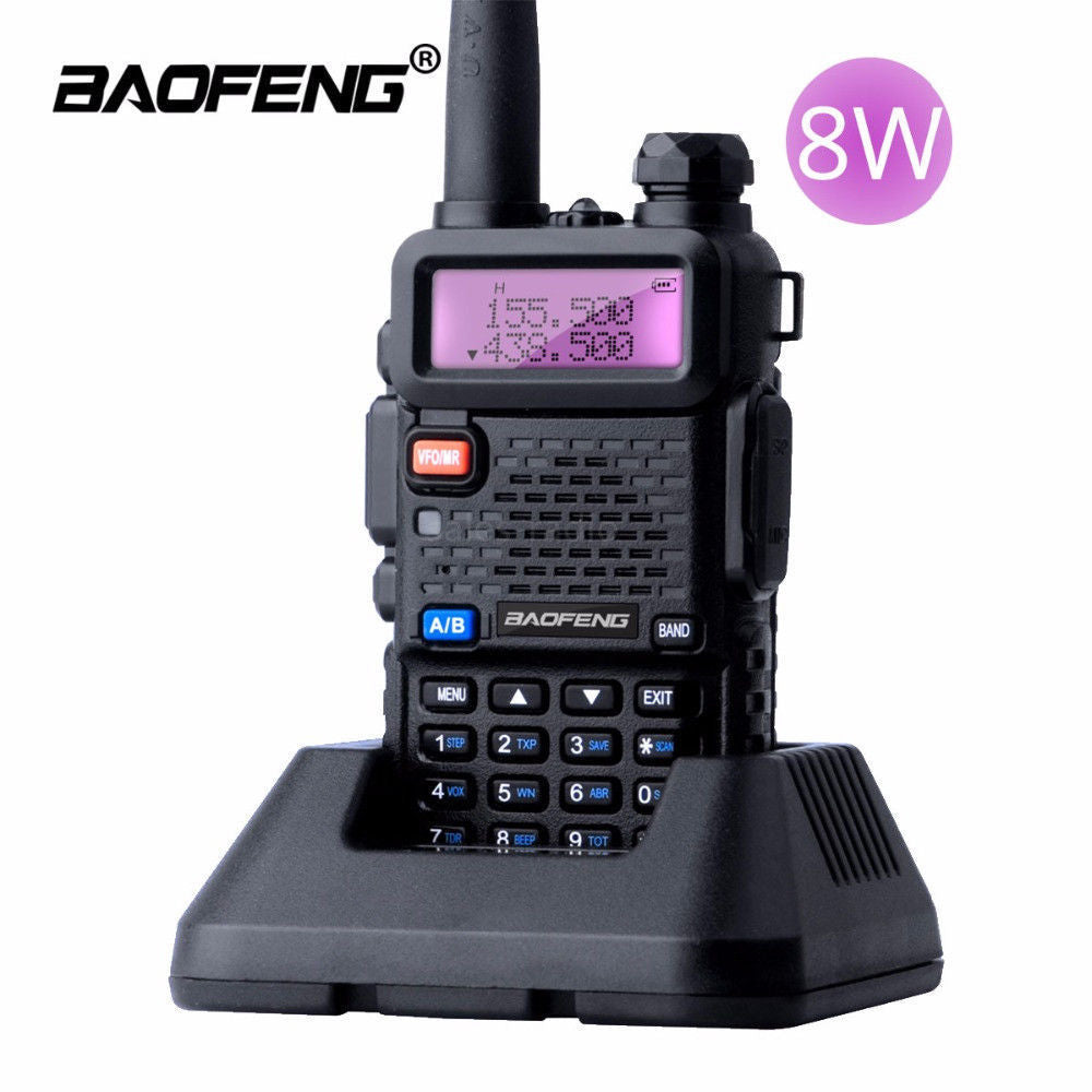 Baofeng long range walkie-talkie UV-5R 8w vhf/uhf dual band radio transceiver