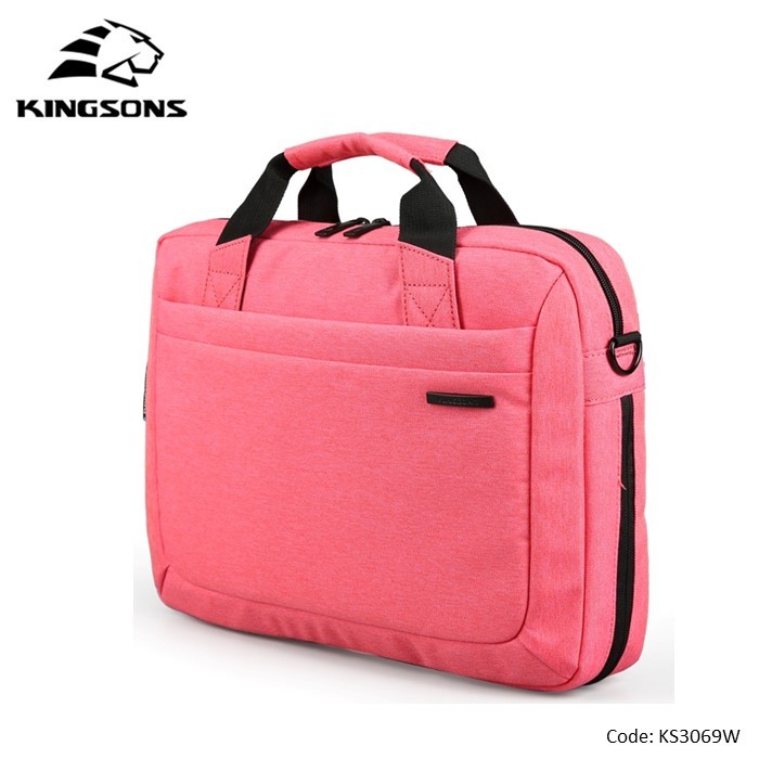 KINGSONS 14.1" Pink laptop handbag K8674W-BK