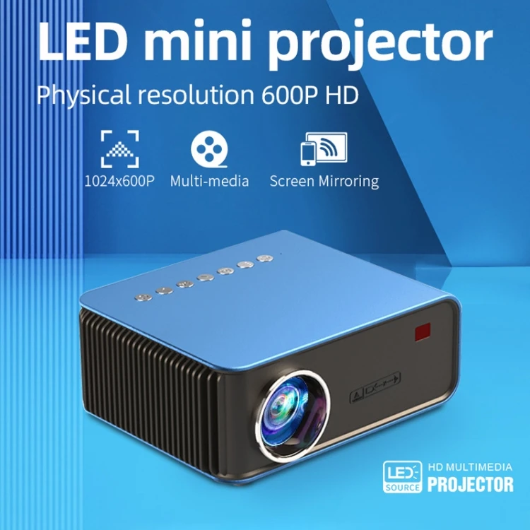 T4 Regular Version 1024x600 1200 Lumens Portable Home Theater LCD Projector, Plu